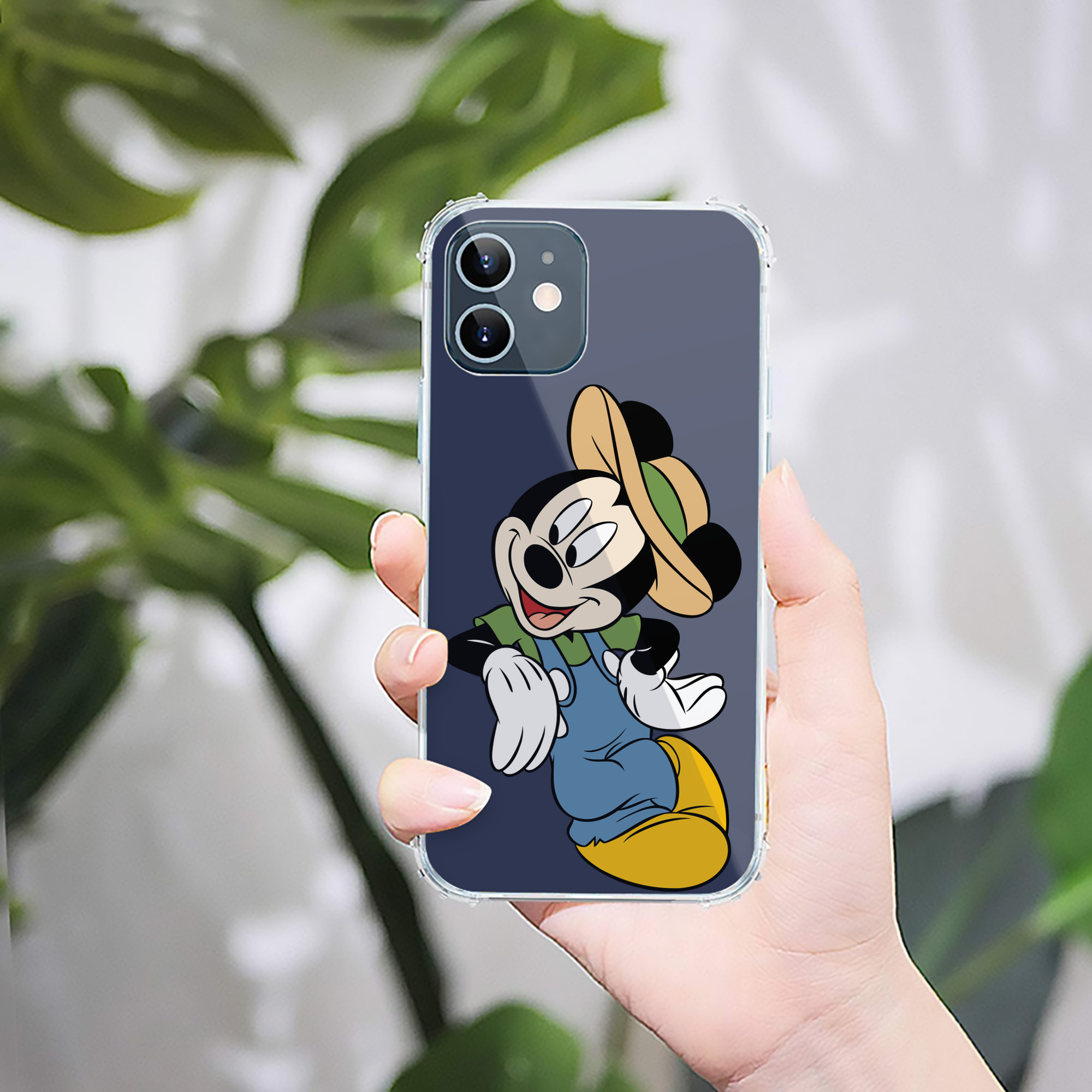 （画像用） ミッキーマウス Mickey Mouse 【iPhone 12シリーズ対応】透明スマホケース（クリアソフトケース）